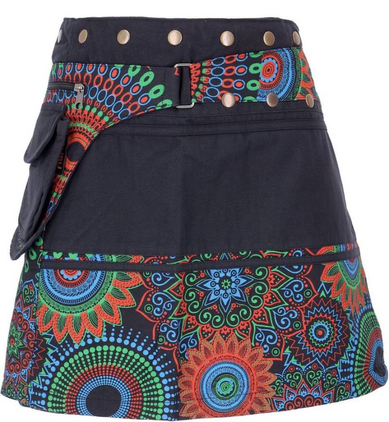 Guru-Shop Minirock Wickelrock, kurzer Rock, Cacheur, Boho.. alternative Bekleidung von Guru-Shop