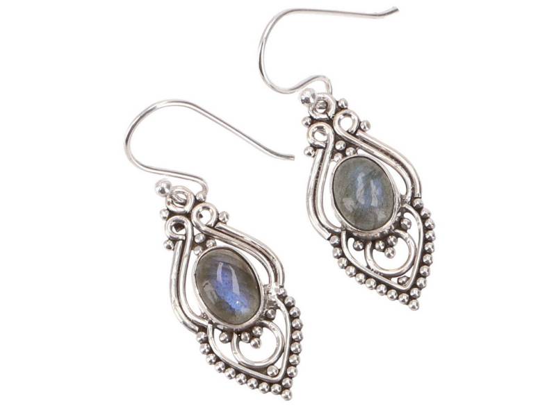 Guru-Shop Paar Ohrhänger Boho Silberohrring, indische Silberrohrringe -.. von Guru-Shop