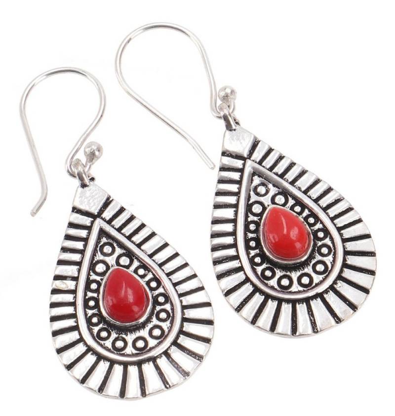Guru-Shop Paar Ohrhänger Hängeohrring aus Messing, Boho Ohrringe -.. von Guru-Shop