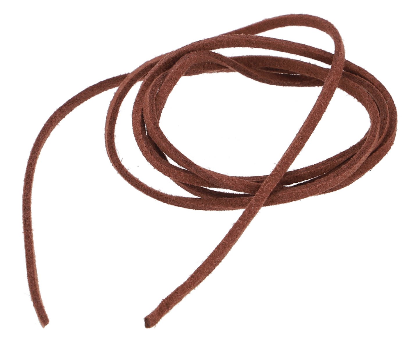 Guru-Shop Perlenkette Braunes Wildlederband 3 mm - 80 cm von Guru-Shop