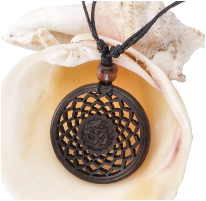 Guru-Shop Perlenkette Chakra Halskette, Boho Chakra Kette aus Holz -.. von Guru-Shop