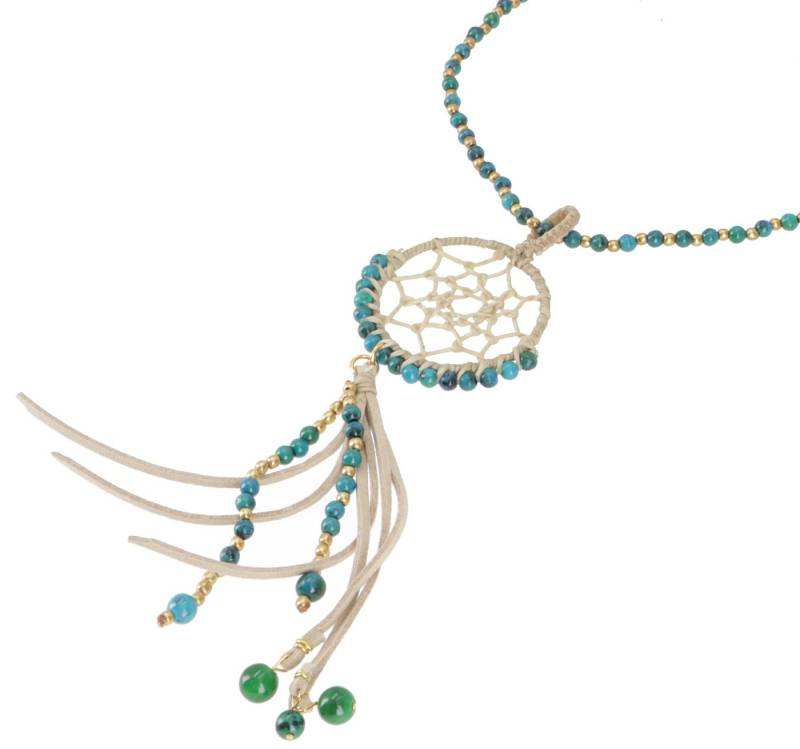 Guru-Shop Perlenkette Ethno Kette, Modeschmuck Kette Traumfänger -.. von Guru-Shop