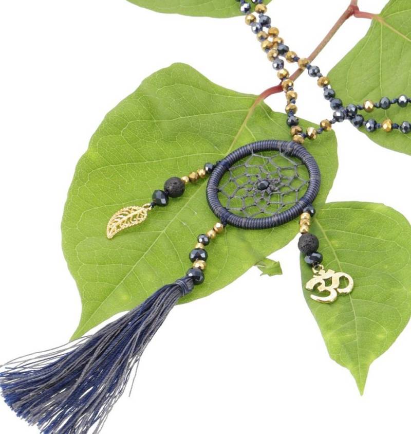 Guru-Shop Perlenkette Ethno Kette, Modeschmuck Kette Traumfänger -.. von Guru-Shop