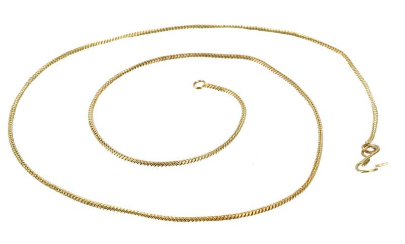 Guru-Shop Perlenkette Feine indische goldfarbene Basic Kette - 50 cm von Guru-Shop