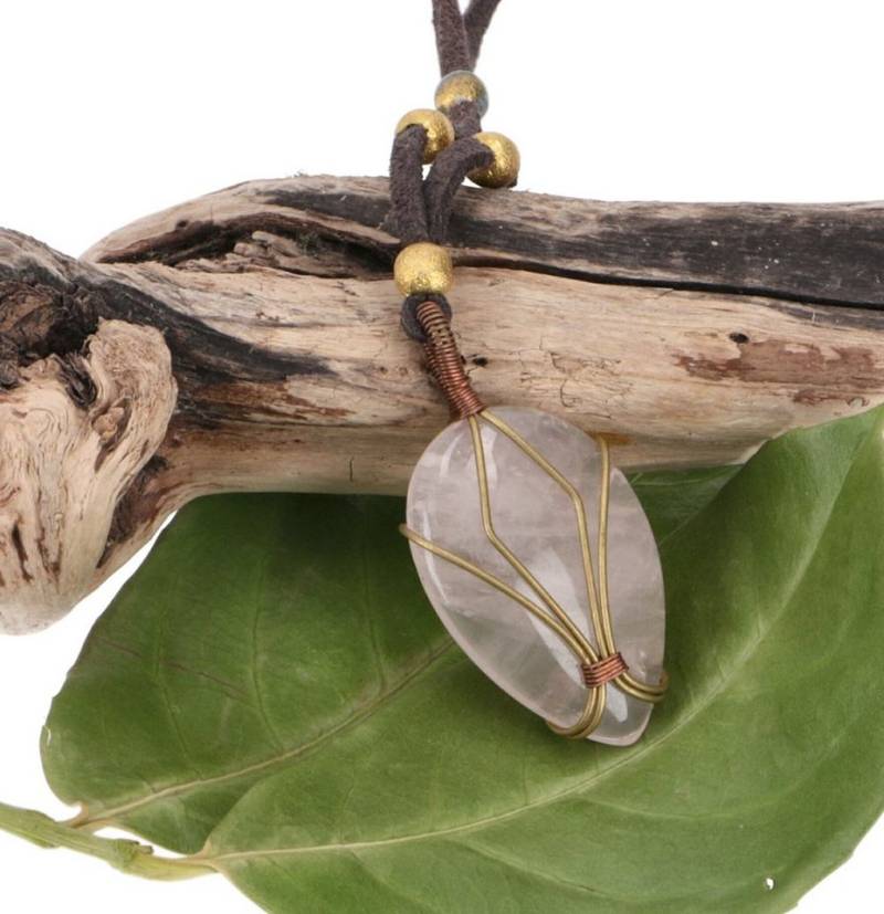 Guru-Shop Perlenkette Hippie Boho Kette mit Halbedelstein am.. von Guru-Shop