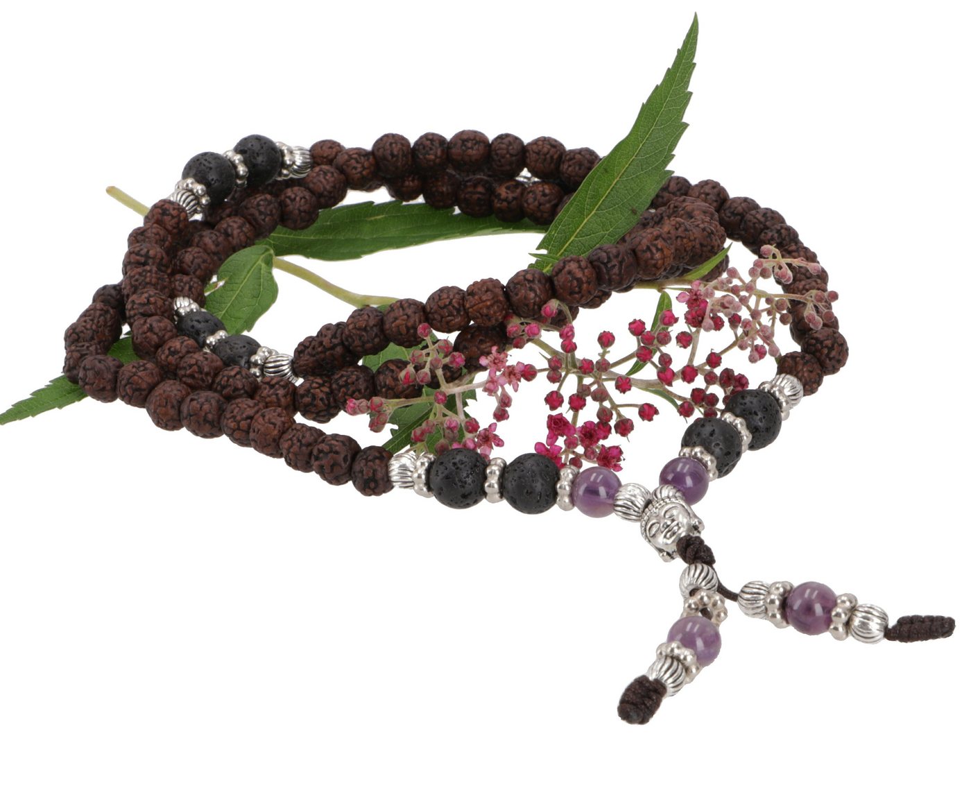 Guru-Shop Perlenkette Japa Mala, tibetische Rudraksha Gebetskette,.. von Guru-Shop