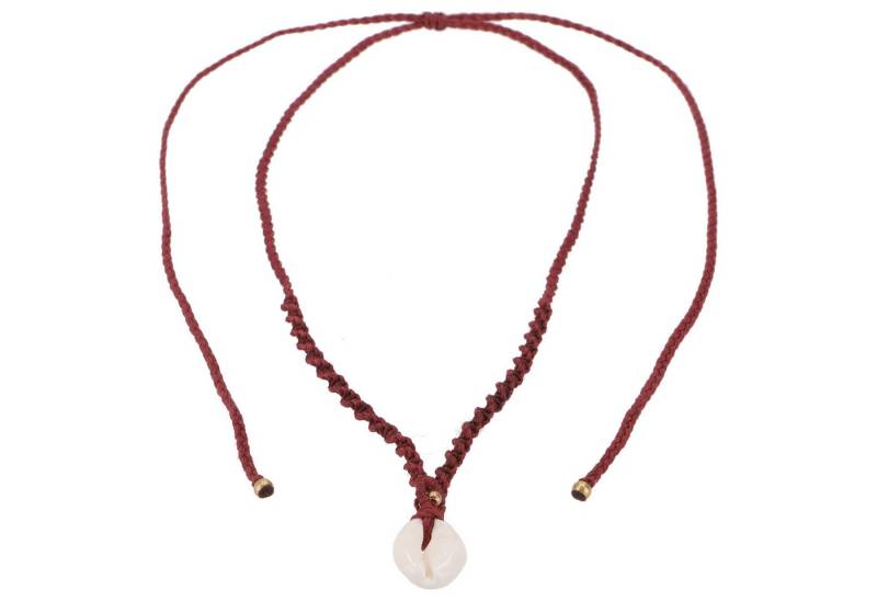 Guru-Shop Perlenkette Kauri Makramee Muschel Halskette, Kette,.. von Guru-Shop