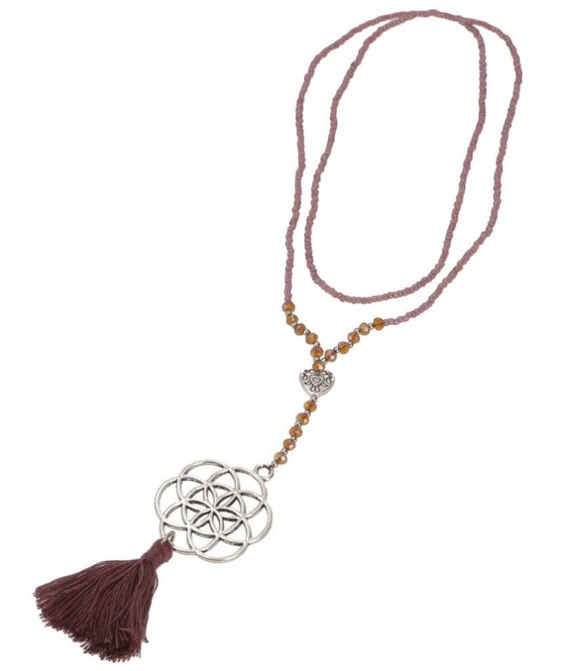Guru-Shop Perlenkette Modeschmuck Kette - Blume des Lebens.. von Guru-Shop