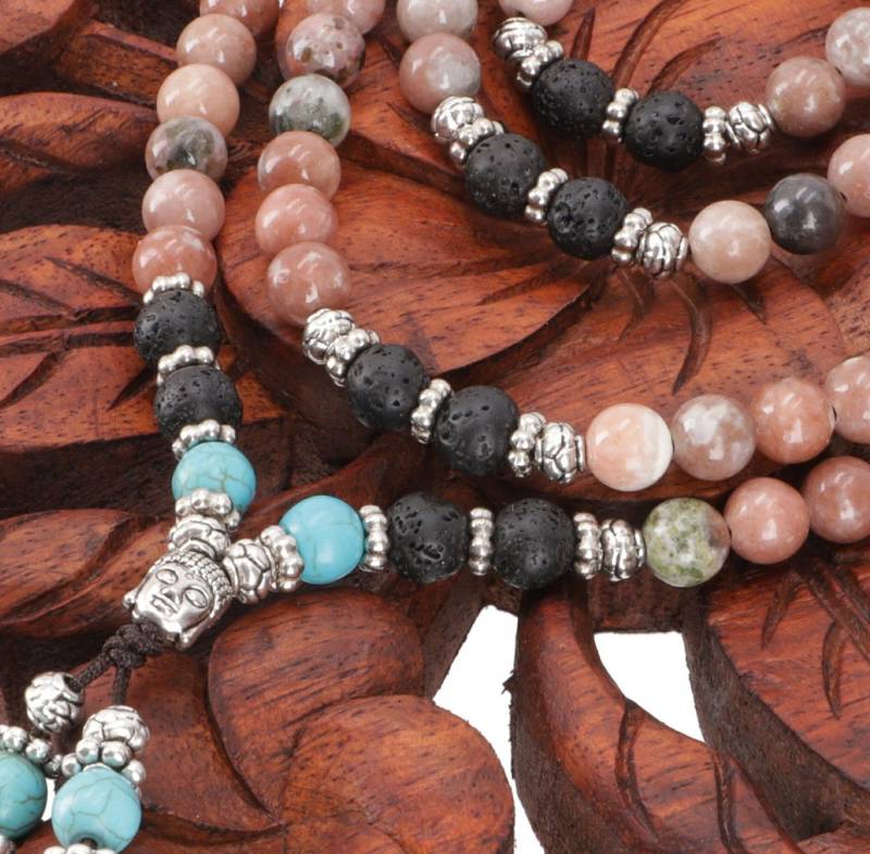 Guru-Shop Perlenkette Tibetische Mala aus Halbedelsteinen,.. Guru-Shop Perlenkette Tibetische Mala aus Halbedelsteinen,.. von Guru-Shop