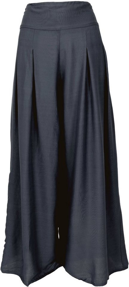 Guru-Shop Relaxhose Boho Hosenrock, weite Sommerhose - anthrazit alternative Bekleidung, Ethno Style von Guru-Shop