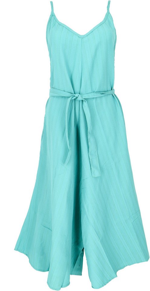 Guru-Shop Relaxhose Boho Jumpsuit, Sommer Overall, Hosenkleid - aqua alternative Bekleidung von Guru-Shop