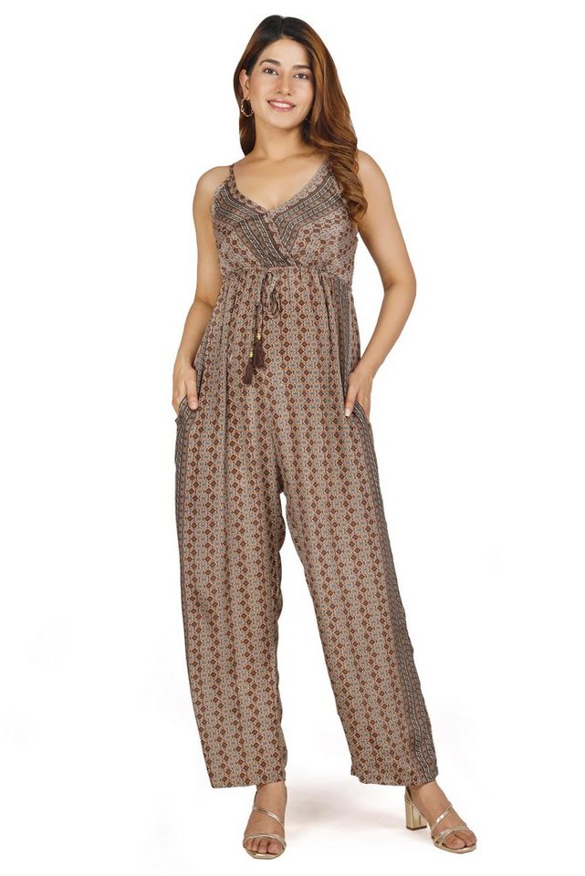 Guru-Shop Relaxhose Boho Jumpsuit, Sommer Overall, seidig.. alternative Bekleidung von Guru-Shop