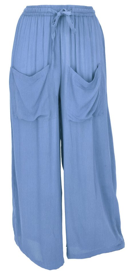 Guru-Shop Relaxhose Boho Sommerhose, luftige Basic Hose, weite.. alternative Bekleidung von Guru-Shop