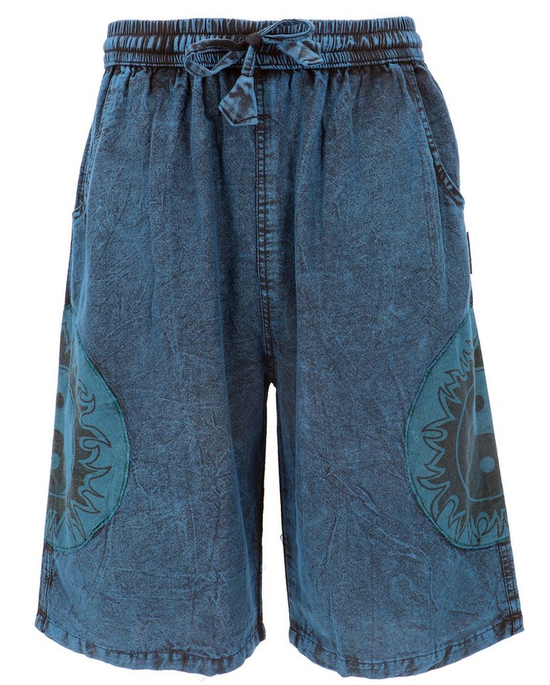 Guru-Shop Relaxhose Ethno Yogashorts, Stonwasch Patchwork Shorts.. Ethno Style, alternative Bekleidung, Hippie Guru-Shop Relaxhose Ethno Yogashorts, Stonwasch Patchwork Shorts.. Ethno Style, alternative Bekleidung, Hippie von Guru-Shop