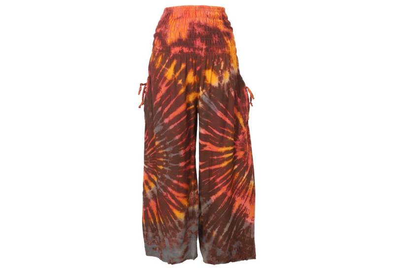 Guru-Shop Relaxhose Farbenfrohe Batikhose, Boho Palazzohose, weite.. alternative Bekleidung von Guru-Shop