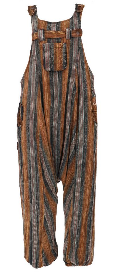 Guru-Shop Relaxhose Farbenfrohe Boho Latzhose, gestreifter Overall,.. Ethno Style, alternative Bekleidung von Guru-Shop