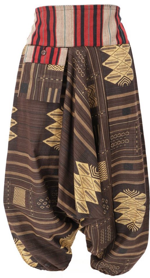Guru-Shop Relaxhose Haremshose mit breitem gewebtem Bund, Ikat Thai.. alternative Bekleidung, Ethno Style Guru-Shop Relaxhose Haremshose mit breitem gewebtem Bund, Ikat Thai.. alternative Bekleidung, Ethno Style von Guru-Shop