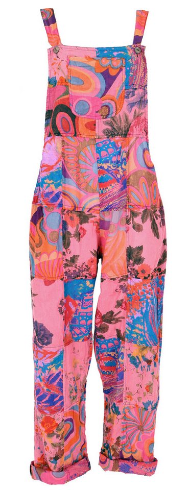 Guru-Shop Relaxhose Luftige Latzhose, Ethno Style Boho oversize.. alternative Bekleidung von Guru-Shop