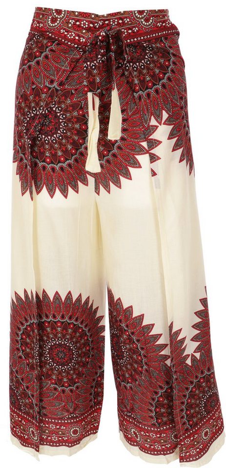 Guru-Shop Relaxhose Palazzohose, langer Boho Hosenrock, Wickelhose,.. alternative Bekleidung von Guru-Shop
