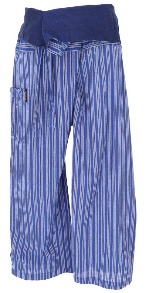 Guru-Shop Relaxhose Thai Fischerhose aus gestreift gewebter, feiner.. Ethno Style, alternative Bekleidung von Guru-Shop