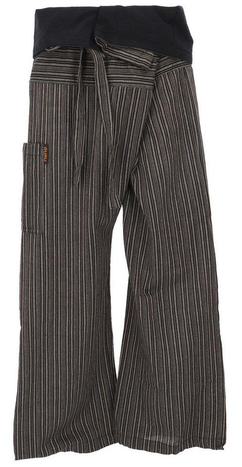 Guru-Shop Relaxhose Thai Fischerhose aus gestreift gewebter, feiner.. Ethno Style, alternative Bekleidung von Guru-Shop