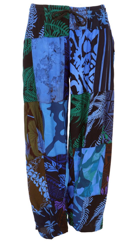 Guru-Shop Relaxhose Unikat upcyceling Patchwork Hose Bali, Unisex.. Ethno Style, alternative Bekleidung von Guru-Shop