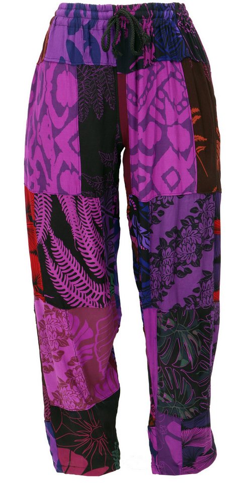 Guru-Shop Relaxhose Unikat upcyceling Patchwork Hose Bali, Unisex.. Ethno Style, alternative Bekleidung von Guru-Shop