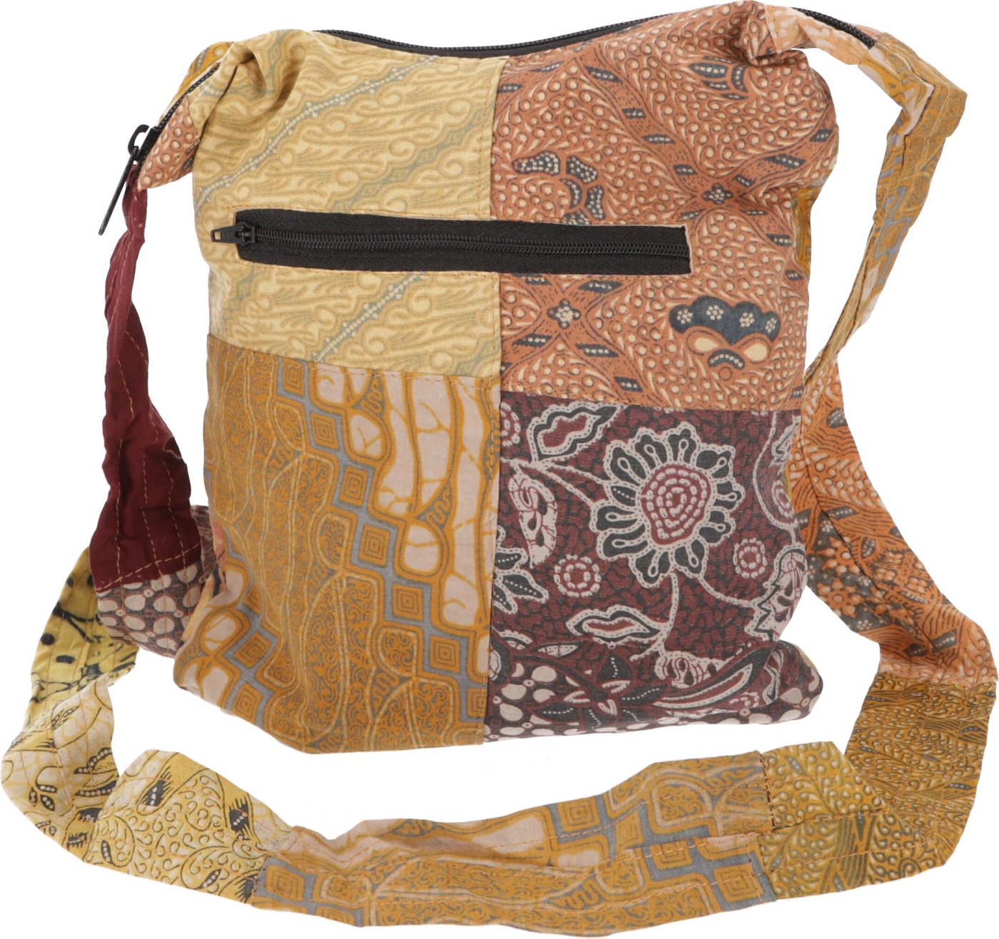 Guru-Shop Schultertasche Boho Schultertasche, Patchwork Tasche - grün von Guru-Shop