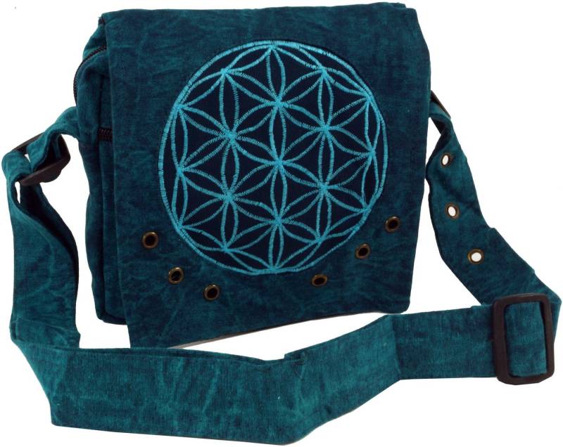 Guru-Shop Schultertasche Ethno Schultertasche, Nepaltasche Stonewash.. von Guru-Shop