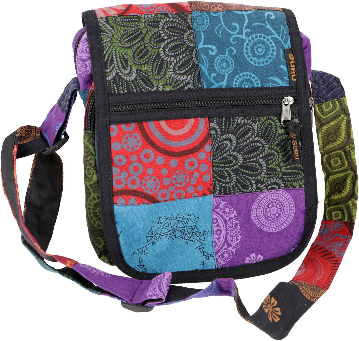 Guru-Shop Schultertasche Ethno Schultertasche, Patchwork Nepaltsche -.. von Guru-Shop