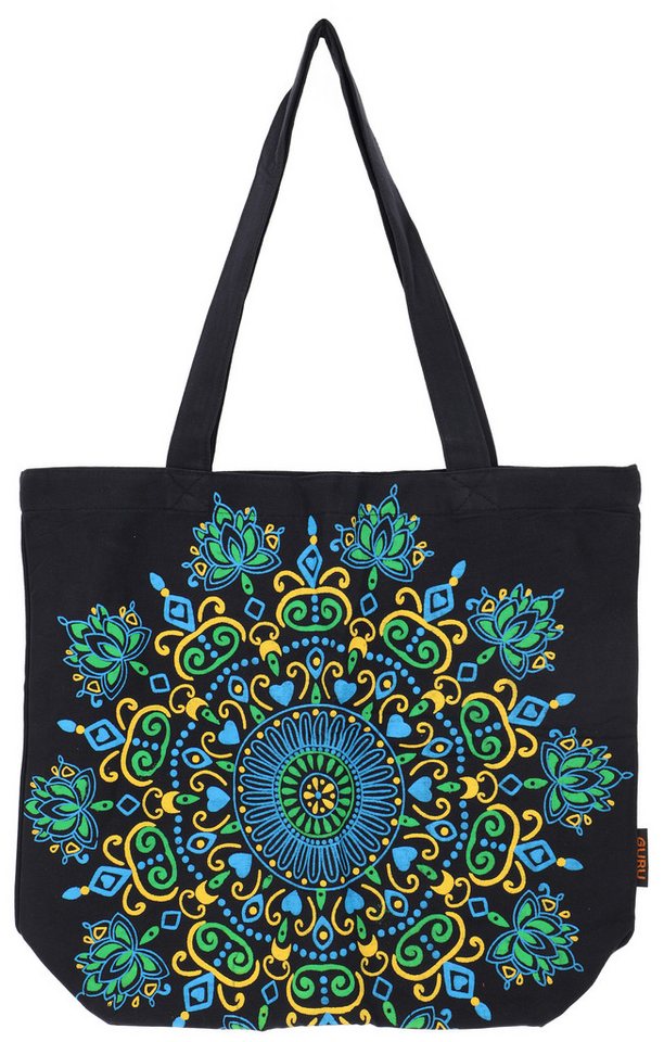 Guru-Shop Schultertasche Hochwertige Boho Canvas Shopper Tasche, Mandala.. von Guru-Shop