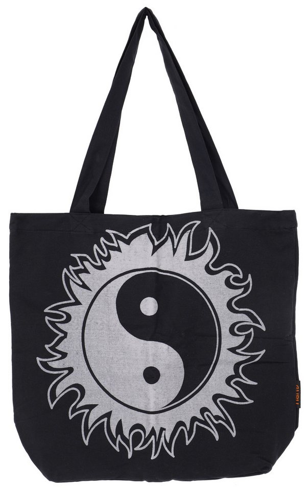 Guru-Shop Schultertasche Hochwertige Boho Canvas Shopper Tasche, Yin.. von Guru-Shop