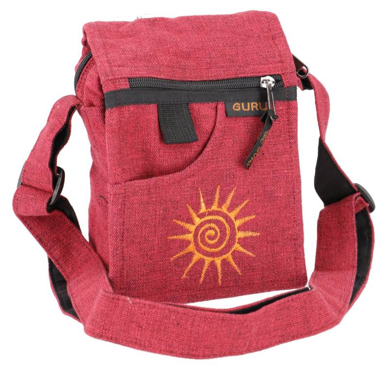 Guru-Shop Schultertasche Kleine Schultertasche, Passporttasche - rot von Guru-Shop