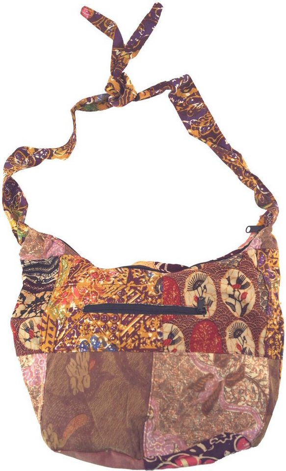 Guru-Shop Schultertasche Patchwork Batik Beutel, Sadhu Bag, Hippie.. von Guru-Shop