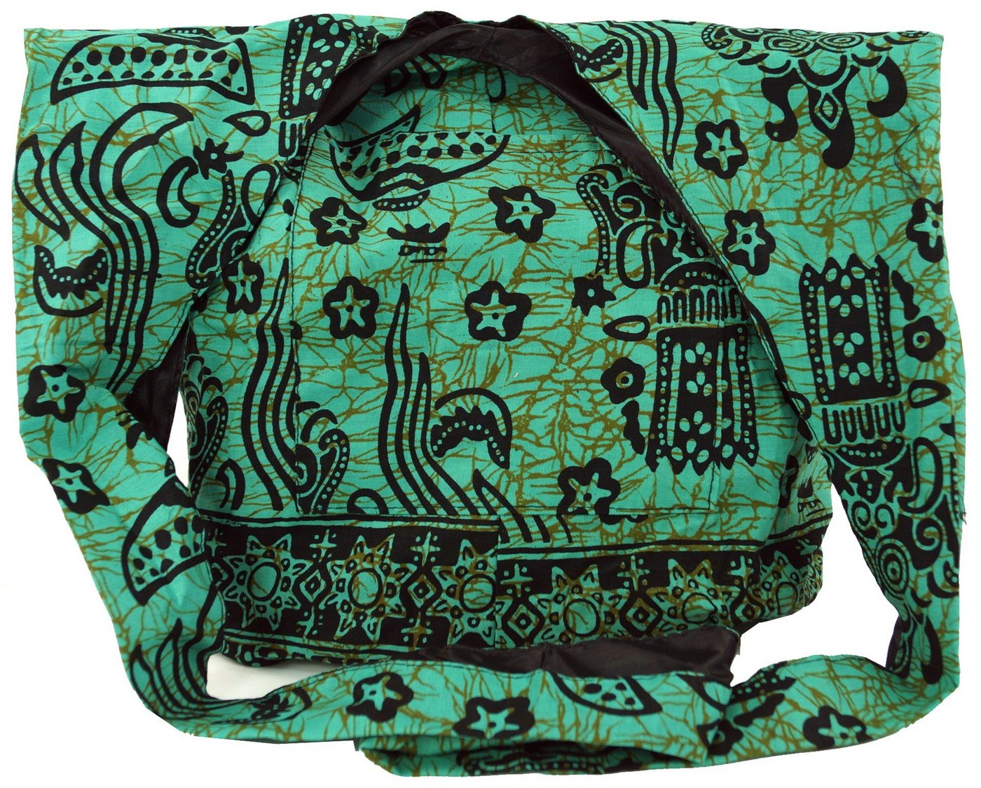 Guru-Shop Schultertasche Sadhu Bag, Schulterbeutel, Hippie Tasche - grün von Guru-Shop