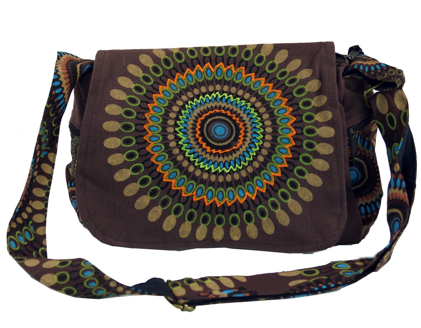 Guru-Shop Schultertasche Schultertasche, Hippie Tasche, Goa Tasche - braun von Guru-Shop