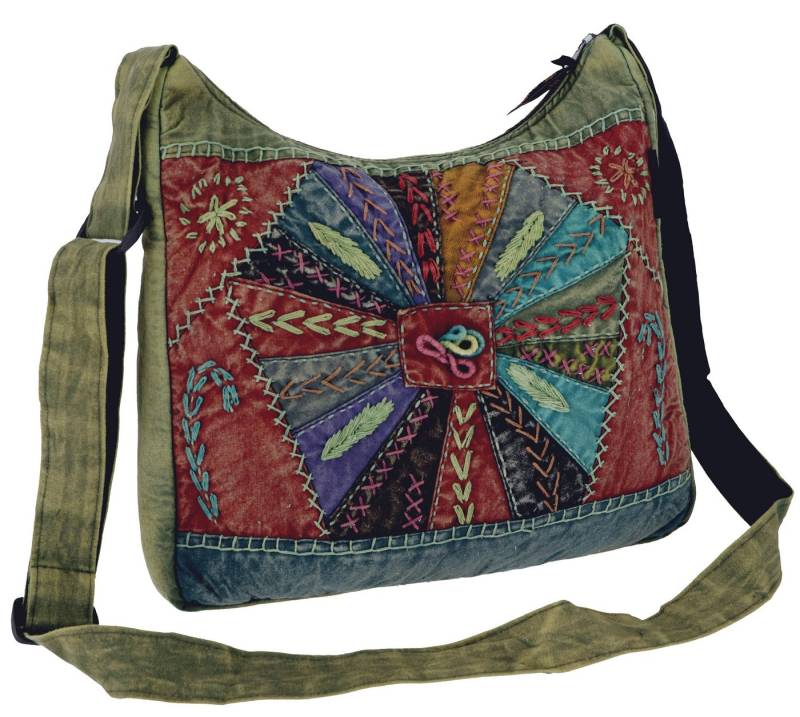 Guru-Shop Schultertasche Schultertasche, Patchwork Hippie Tasche, Goa.. von Guru-Shop