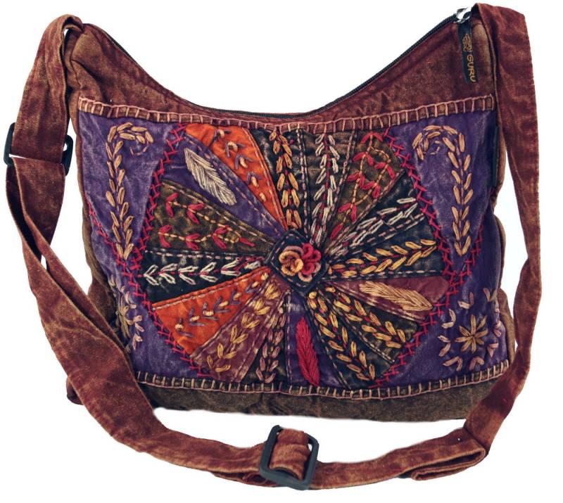 Guru-Shop Schultertasche Schultertasche, Patchwork Hippie Tasche, Goa.. von Guru-Shop