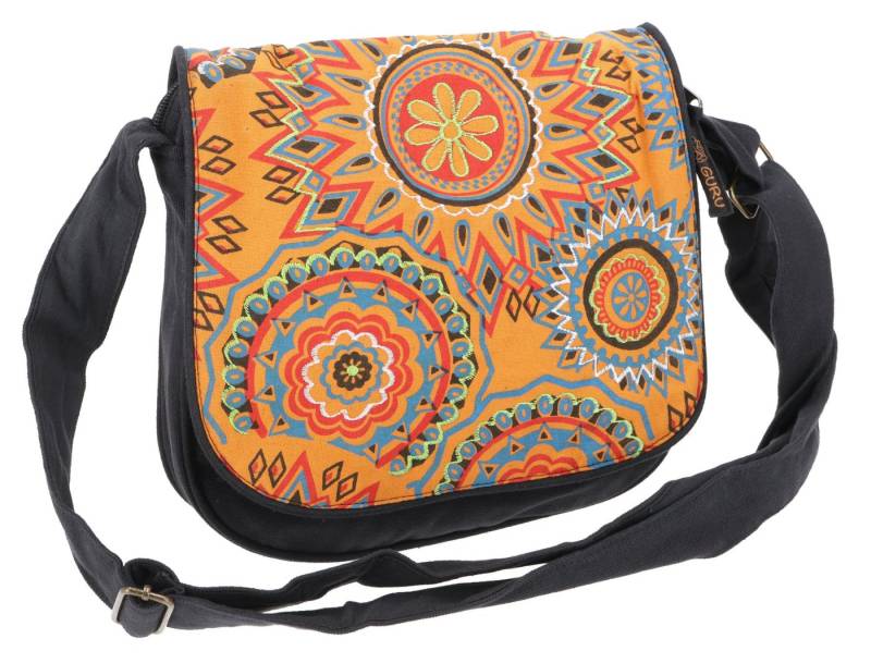 Guru-Shop Schultertasche Schultertasche aus Nepal, bestickte Mandala.. von Guru-Shop