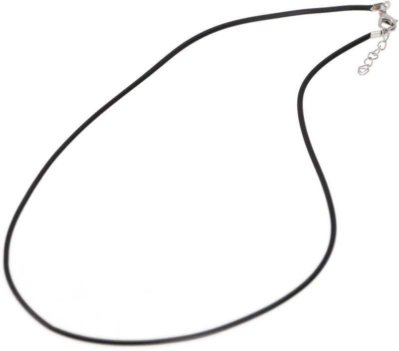 Guru-Shop Silberkette Kautschuckband 2 mm mit Verschluss -.. von Guru-Shop