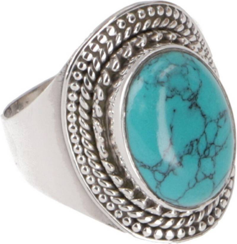 Guru-Shop Silberring Boho Silberring, großer floraler Silberring -.. von Guru-Shop