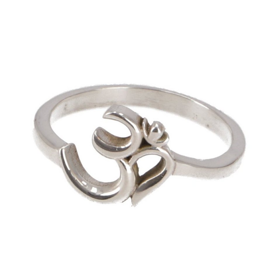 Guru-Shop Silberring Silberring, Boho Style Ethno Ring - Om von Guru-Shop