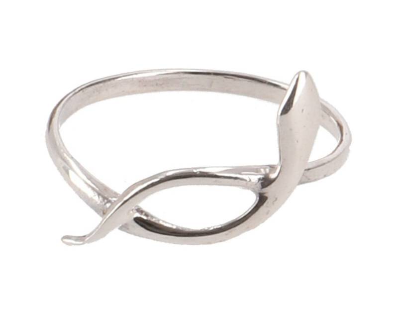 Guru-Shop Silberring Zarter Silberring mit stiliiertem Gecko von Guru-Shop