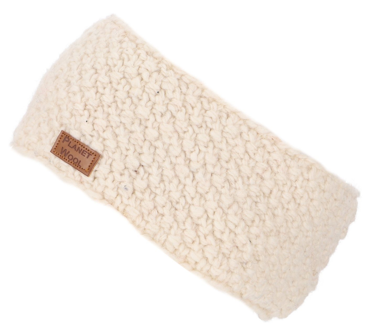 Guru-Shop Stirnband Woll-Strick-Stirnband aus Nepal mit Perlmuster.. von Guru-Shop