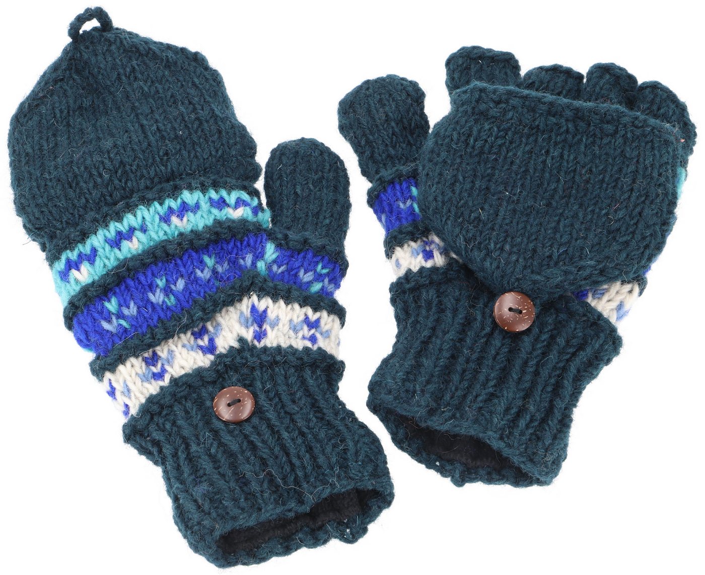 Guru-Shop Strickhandschuhe Handgestrickte Handschuhe, Klapphandschuhe.. Guru-Shop Strickhandschuhe Handgestrickte Handschuhe, Klapphandschuhe.. von Guru-Shop
