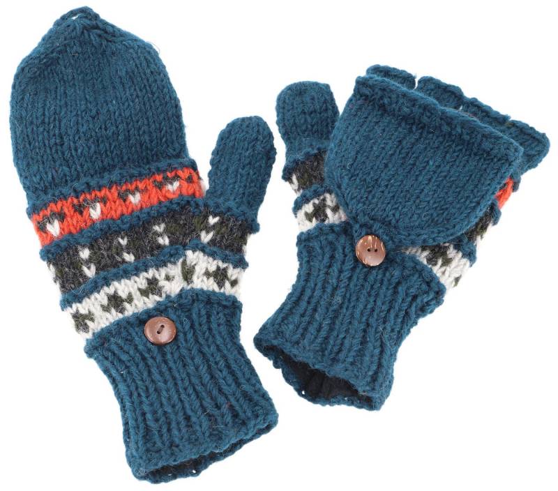 Guru-Shop Strickhandschuhe Handgestrickte Handschuhe, Klapphandschuhe.. von Guru-Shop