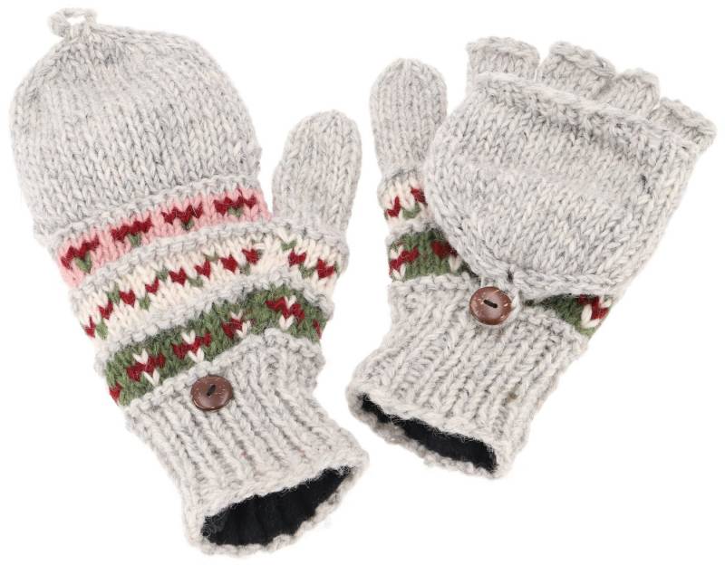 Guru-Shop Strickhandschuhe Handgestrickte Handschuhe, Klapphandschuhe.. von Guru-Shop