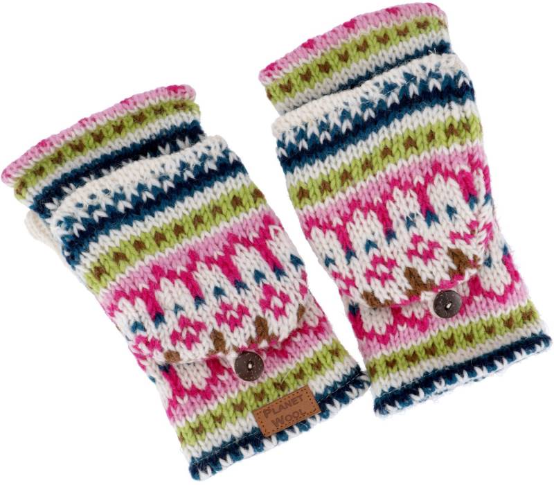Guru-Shop Strickhandschuhe Handgestrickte Handschuhe, Klapphandschuhe.. von Guru-Shop