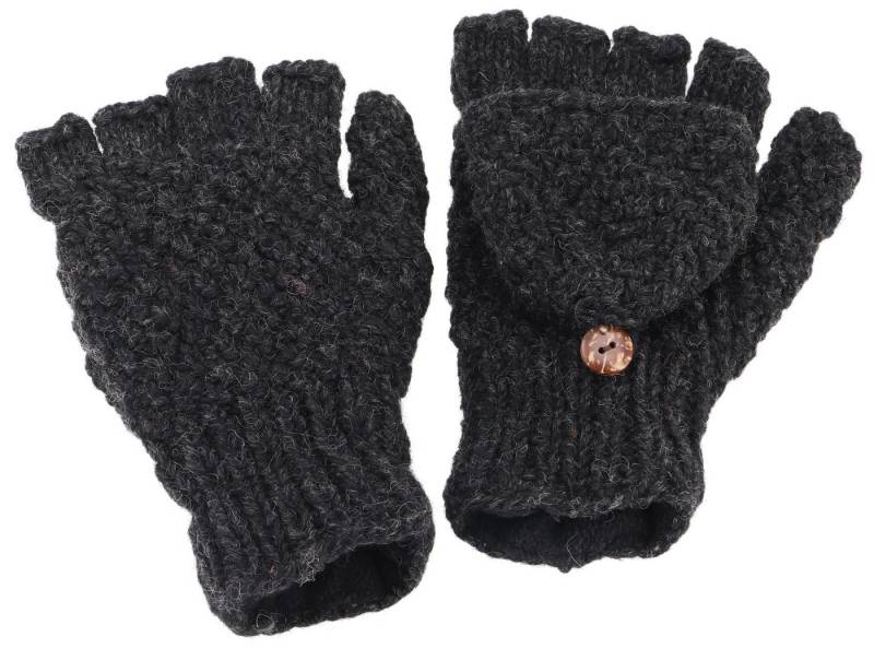 Guru-Shop Strickhandschuhe Handgestrickte Klapphandschuhe,.. von Guru-Shop