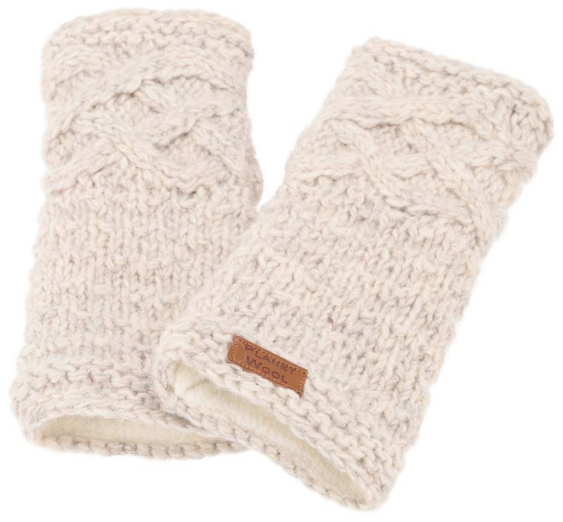 Guru-Shop Strickhandschuhe Handgestrickte Pulswärmer, Handstulpen,.. von Guru-Shop